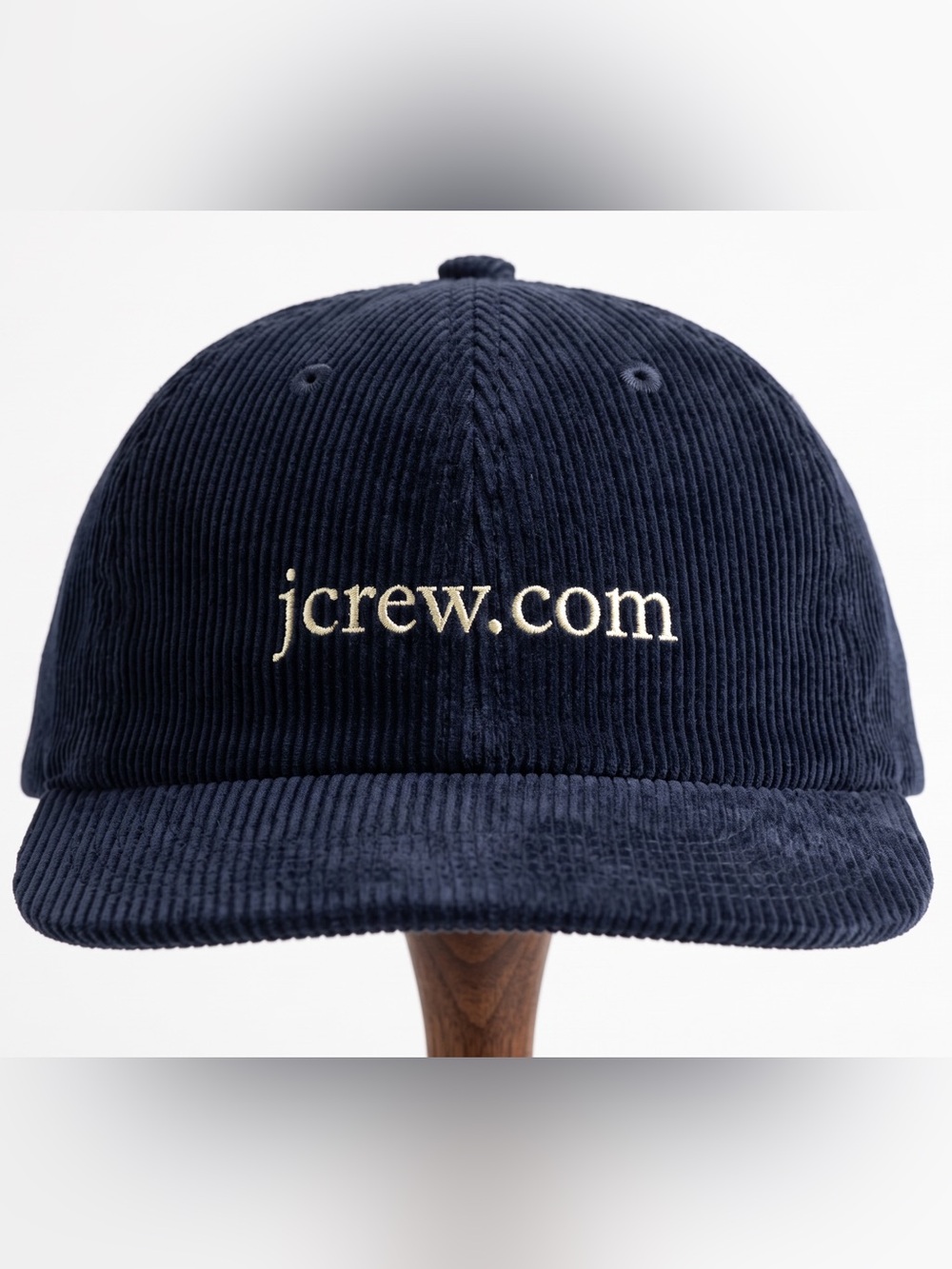 J. Crew Corduroy Navy Cap with Embroidered Logo Adjustable Unisex Hat